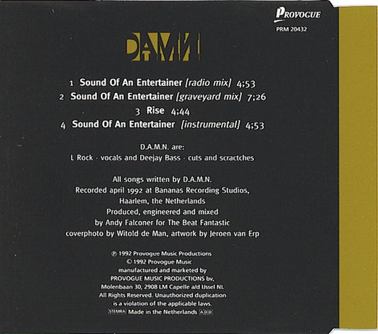 D.A.M.N. : Sound Of An Entertainer (CD, Single)