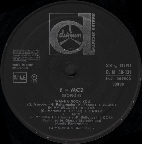 Giorgio Moroder : E=MC² (LP, Album, Ltd)