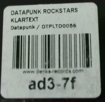 Datapunk Rockstars : Klartext (12", S/Sided, Ltd)