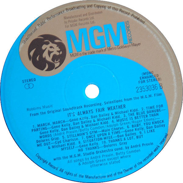 Various : Singin' In The Rain / It's Always Fair Weather (LP)