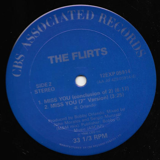 The Flirts : Miss You (12")