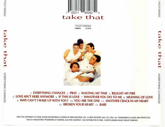 Take That : Everything Changes (CD, Album)
