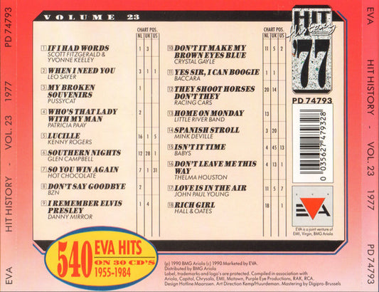 Various : Hit History '77 - Volume 23 (CD, Comp)