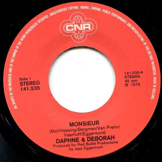 Daphne & Deborah : Monsieur (7", Single)