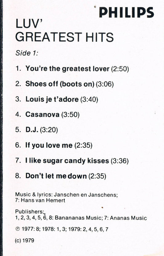 Luv' : Greatest Hits (Cass, Comp)
