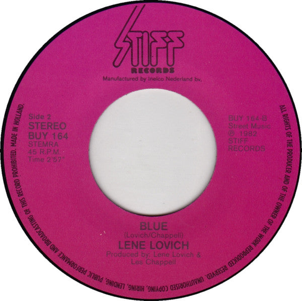 Lene Lovich : It's You, Only You (Mein Schmerz) (7", Single)