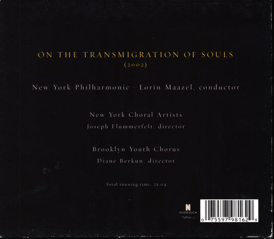 John Adams : On The Transmigration Of Souls (CD, Album)