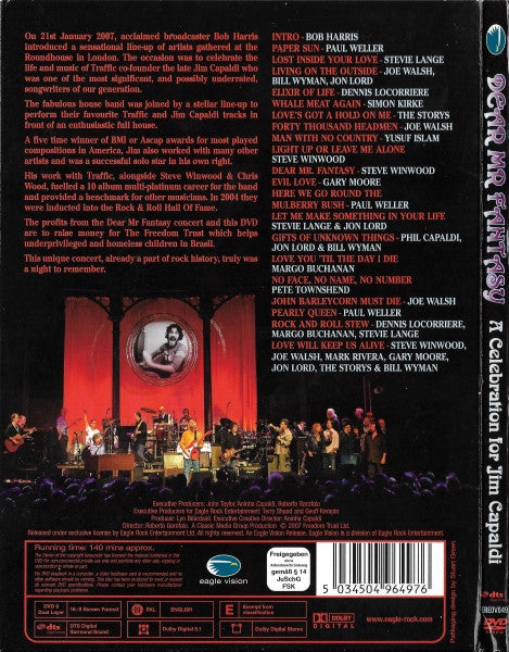 Various : Dear Mr Fantasy (Featuring The Music Of Jim Capaldi & Traffic): A Celebration For Jim Capaldi (DVD-V, PAL)