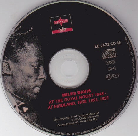 Miles Davis : At The Royal Roost 1948 - At Birdland 1950, 1951, 1953 (CD, Comp, RM)