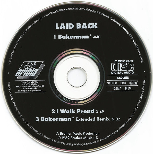 Laid Back : Bakerman (CD, Single)