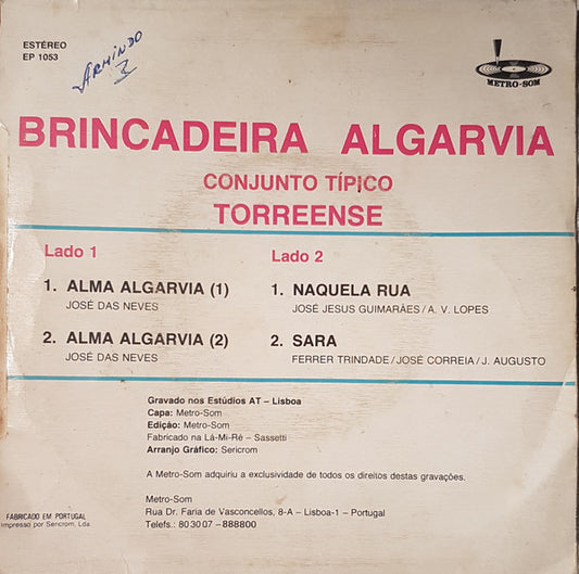 Conjunto Típico Torreense : Brincadeira Algarvia (7", EP)