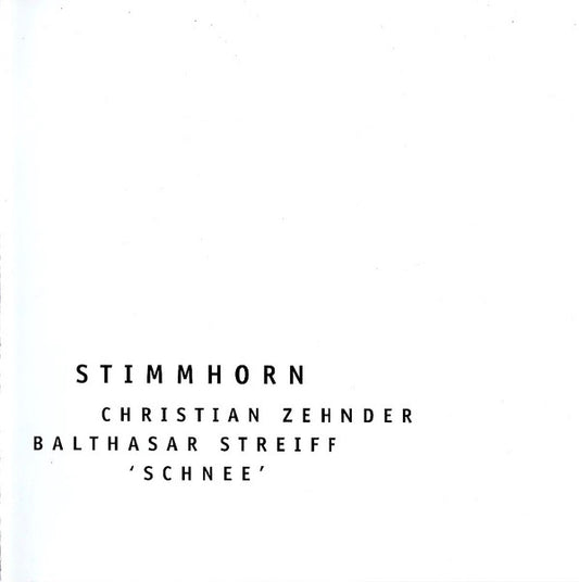 Stimmhorn : Schnee (CD, Album)