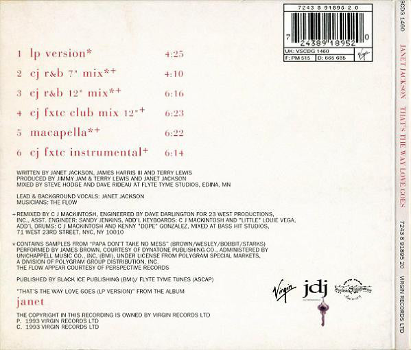 Janet Jackson : That's The Way Love Goes (CD, Single)