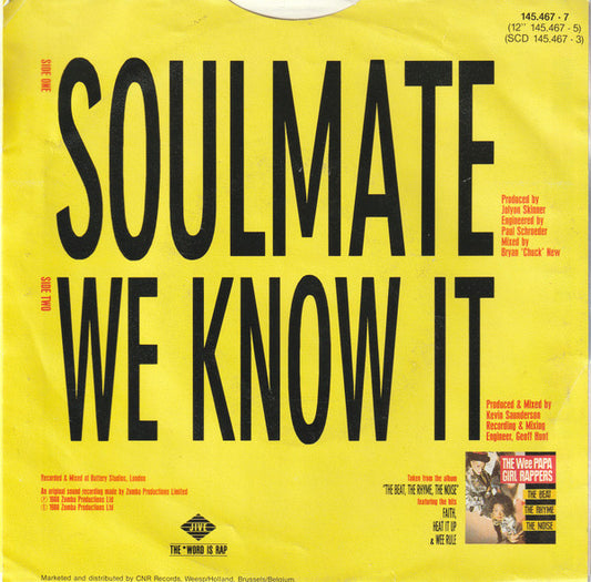 Wee Papa Girl Rappers : Soulmate (7", Single)