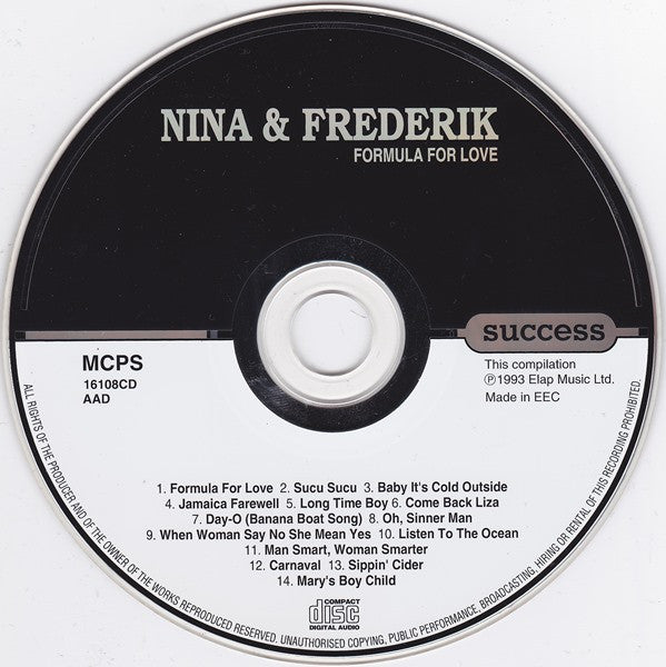 Nina & Frederik : Formula For Love (CD, Comp)
