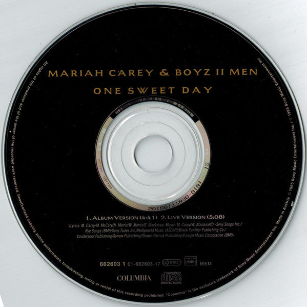 Mariah Carey & Boyz II Men : One Sweet Day (CD, Single, Car)