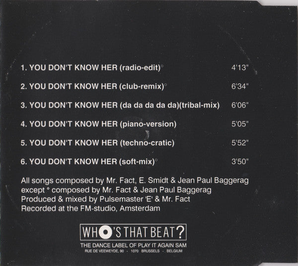 Down Town : You Don't Know Her (CD, Maxi)