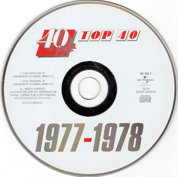 Various : 40 Jaar Top 40 - 1977-1978 (CD, Comp + DVD-V, Comp, PAL)