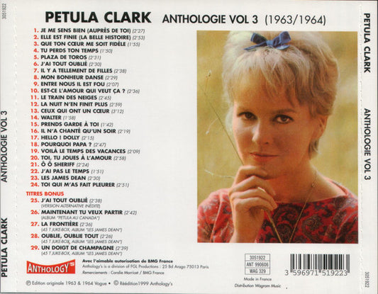 Petula Clark : Anthologie Vol 3 (1963-1964) (CD, Comp)