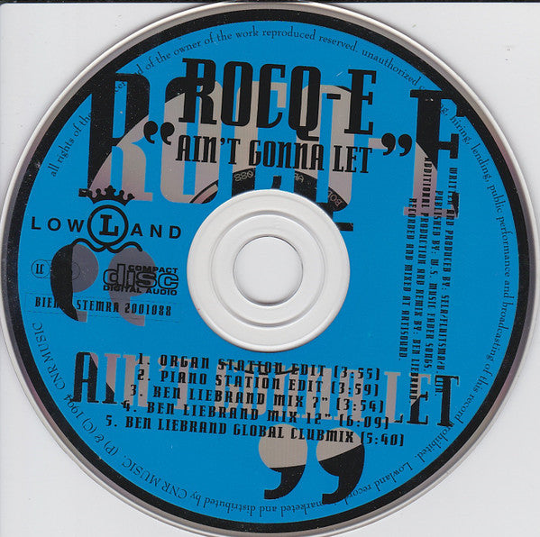 Rocq-e Harrell : Ain't Gonna Let (CD, Maxi)