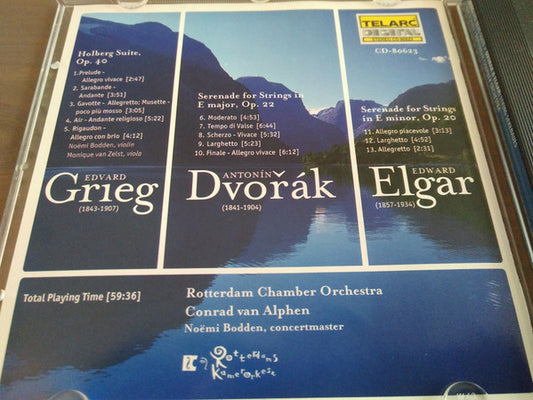 Edvard Grieg, Antonín Dvořák, Sir Edward Elgar - Rotterdam Chamber Orchestra, Conrad van Alphen : Holberg Suite, Op. 40 - Serenade For Strings, Op. 22 - Serenade For Strings, Op. 20 (CD, Promo)