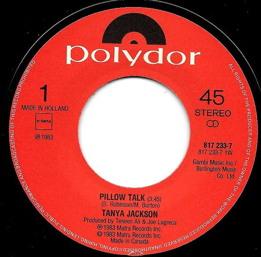 Tanya Jackson : Pillow Talk (7", Single)