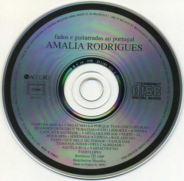 Amália Rodrigues : Fados E Guitarrados Au Portugal (CD, Comp, RE)