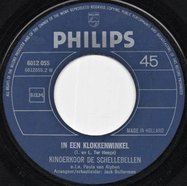 De Schellebellen o.l.v. Paula van Alphen : Pippi Langkous (7", Single)