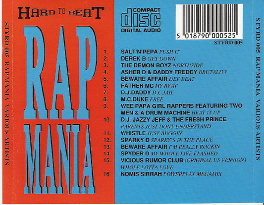 Various : Hard To Beat - Rap Mania (CD, Comp)
