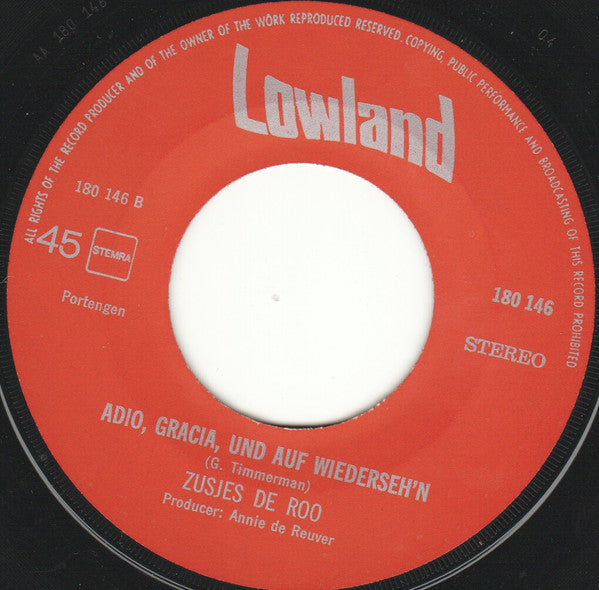 Zusjes De Roo : Buona Notte Bambino (7")