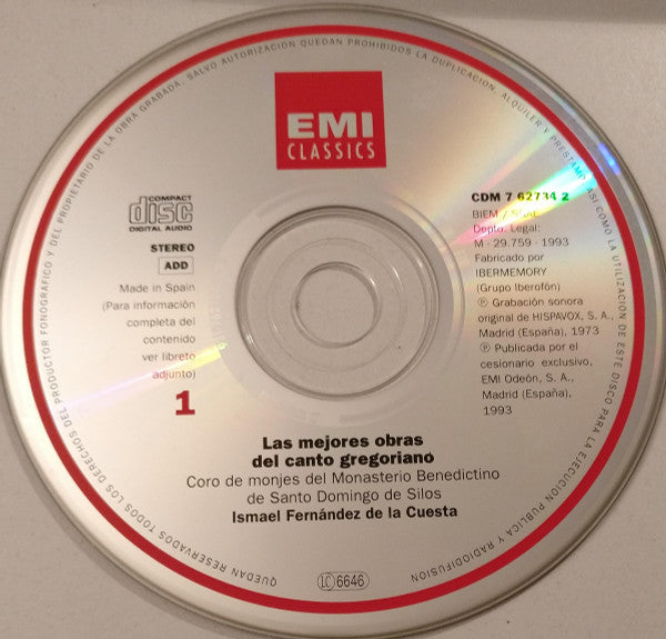Coro De Monjes Del Monasterio De Santo Domingo De Silos : Las Mejores Obras Del Canto Gregoriano (2xCD, Comp)