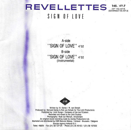 The Revellettes : Sign Of Love (7", Single)