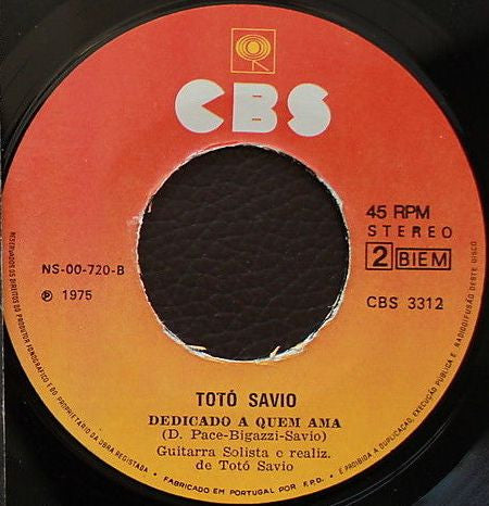 Toto Savio : Love Said Goodbye (Tema Do Filme "O Padrinho Parte II") (7", Single)