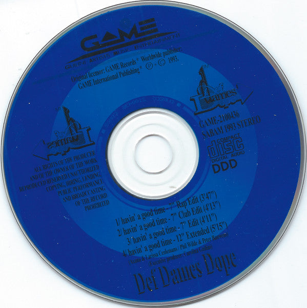 Def Dames Dope : Havin' A Good Time (CD, Maxi)
