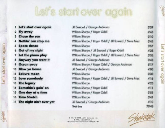 Shakatak : Let's Start Over Again (CD, Album)