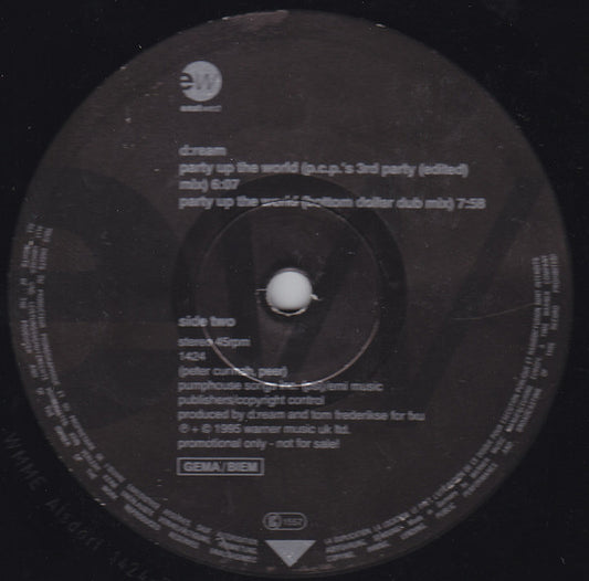 D:Ream : Party Up The World (12", Promo)