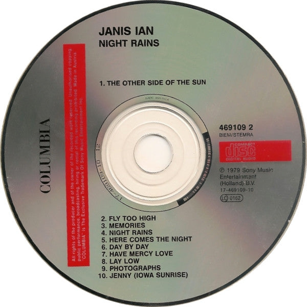 Janis Ian : Night Rains (CD, Album, RE)