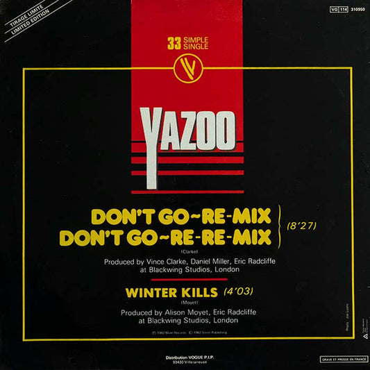Yazoo : Don't Go Re~Mixes (12", Single, Ltd)
