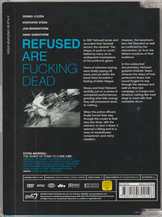 Refused : Refused Are Fucking Dead (DVD-V, NTSC, Reg)
