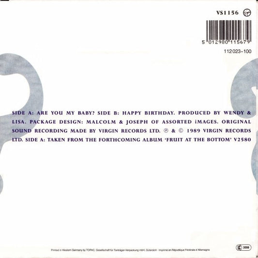 Wendy & Lisa : Are You My Baby? (7", Single)