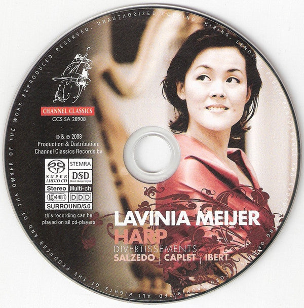 Carlos Salzedo, André Caplet, Jacques Ibert / Lavinia Meijer : Divertissements (SACD, Hybrid, Multichannel, Album)