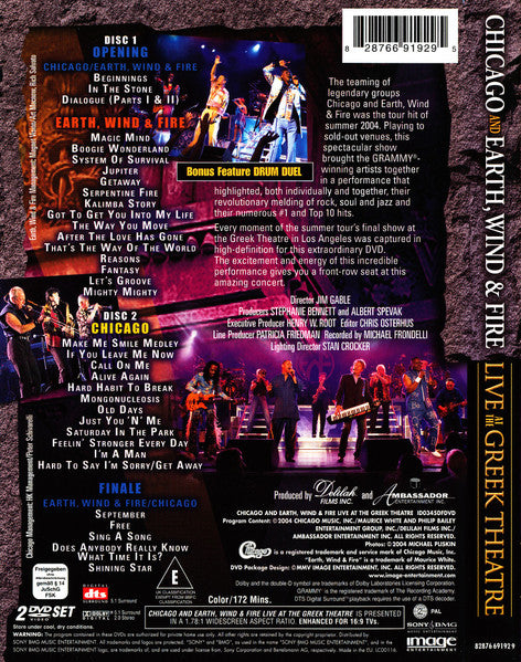 Chicago (2) And Earth, Wind & Fire : Live At The Greek Theatre (2xDVD-V, Multichannel, PAL, Enh)