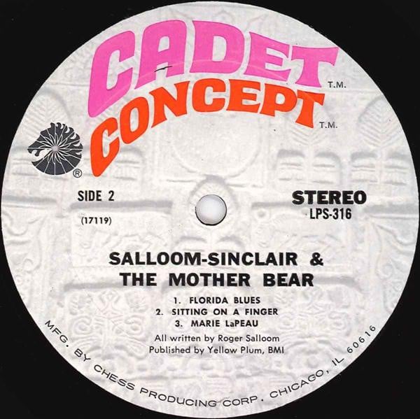 Salloom-Sinclair & The Mother Bear : Salloom, Sinclair And The Mother Bear (LP, Album, Mon)