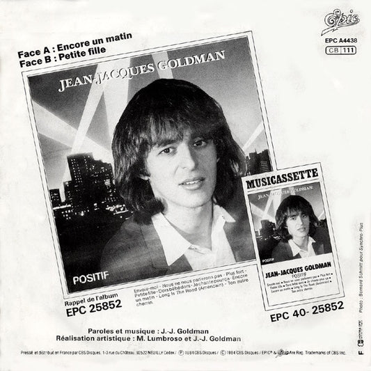 Jean-Jacques Goldman : Encore Un Matin (7", Single)