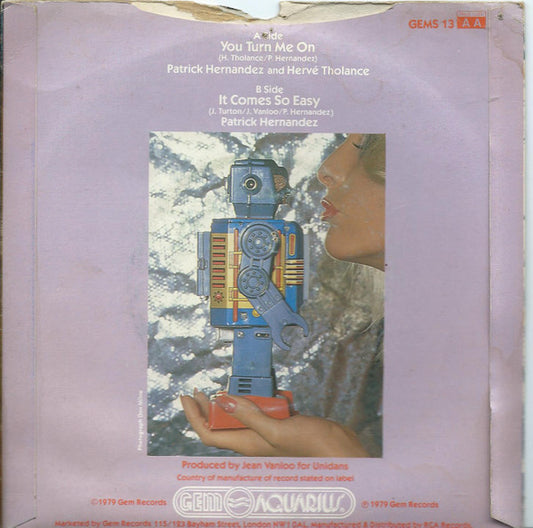 Patrick Hernandez & Hervé Tholance : You Turn Me On (7", Single)