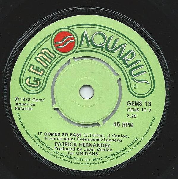 Patrick Hernandez & Hervé Tholance : You Turn Me On (7", Single)