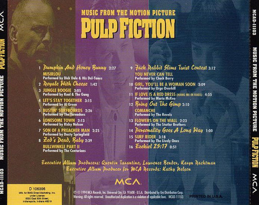 Various : Music From The Motion Picture Pulp Fiction (CD, Comp, Club)