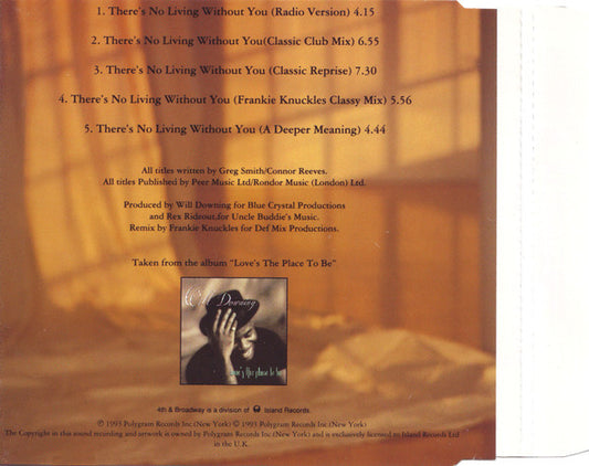 Will Downing : There's No Living Without You (CD, Maxi)