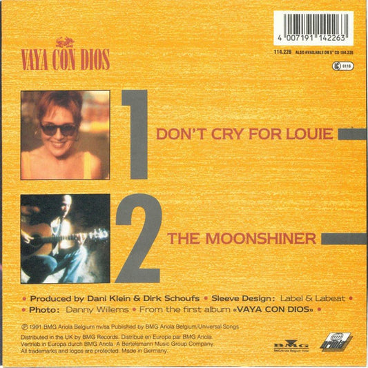 Vaya Con Dios : Don't Cry For Louie (7", Single)