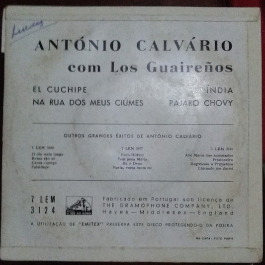 António Calvário Com Los Guaireños : El Cuchipe (7", EP)